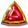 Red faceted gem low symbol